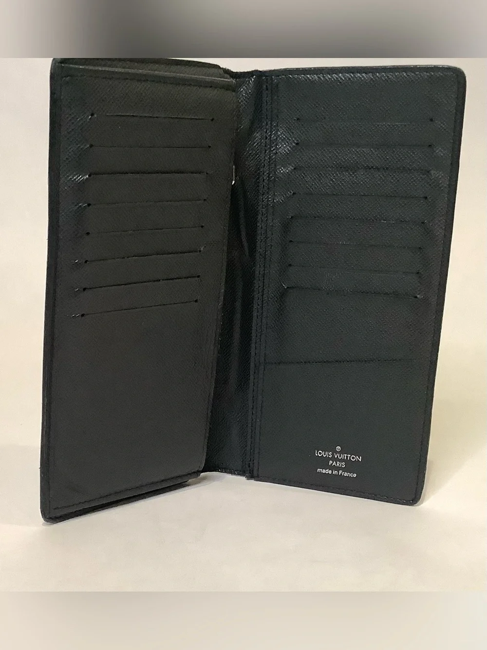 Classic Men's/womens Black Leather Long flap Wallet